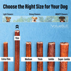 ValueBull Bully Sticks for Small Dogs, Thin 12 Inch, 25 Count