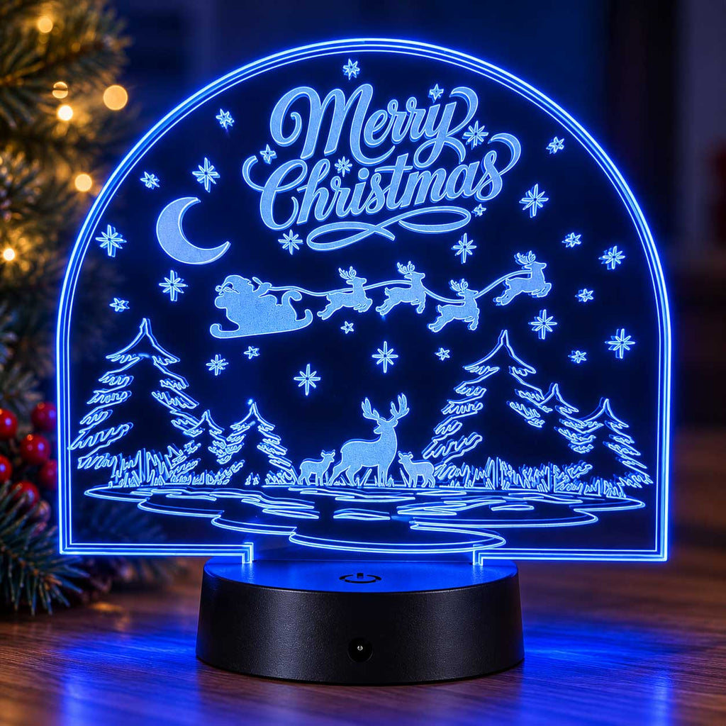 Merry Christmas LED Lighted Plaque | Glowing Creation