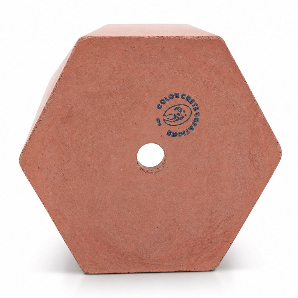 Hexagon-Shaped Plant Holder | 4" x 3.75" x 2" | Color Crete Creations
