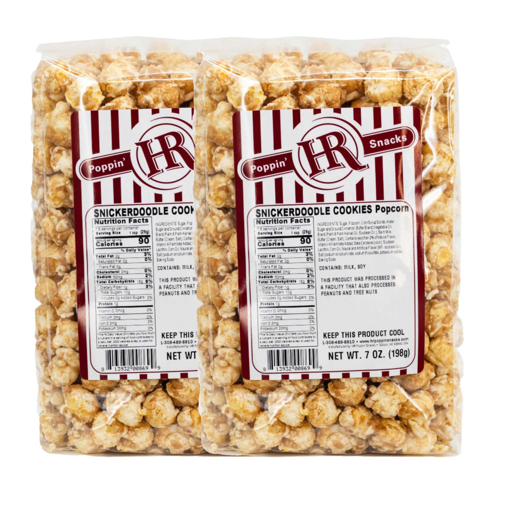 Snickerdoodle Cookies Popcorn | 7 oz | Pack of 2 | HR Poppin' Snacks