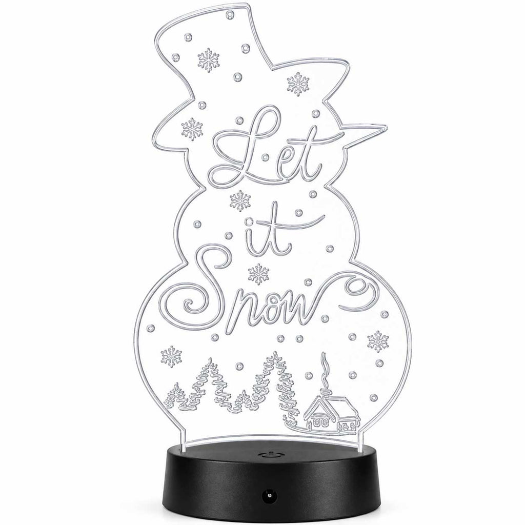 Let it Snow LED Lighted Plaque | Glowing Creation