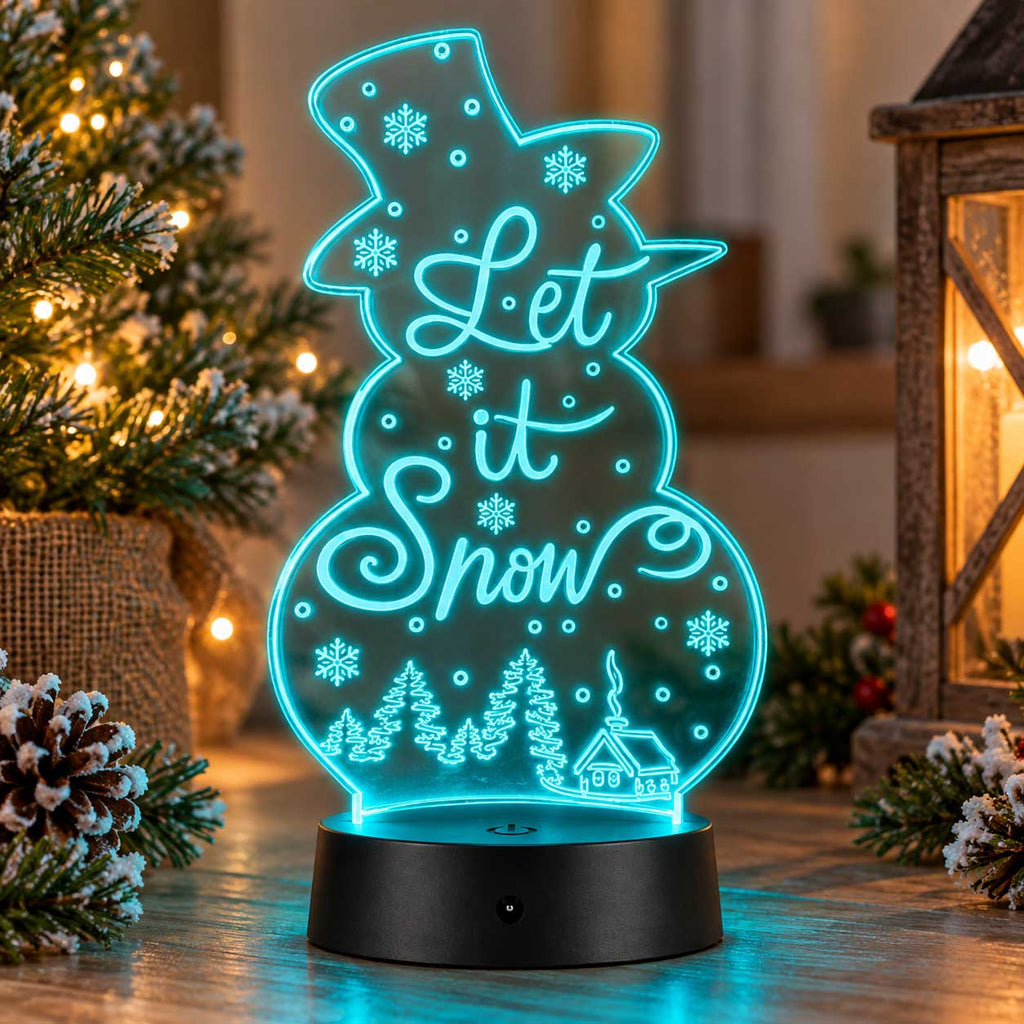 Let it Snow LED Lighted Plaque | Glowing Creation
