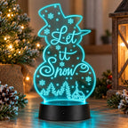 Let it Snow LED Lighted Plaque | Glowing Creation