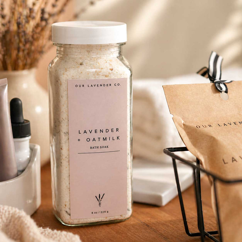 Lavender Scented Oat Milk Bath | 8 oz | Our Lavender Co