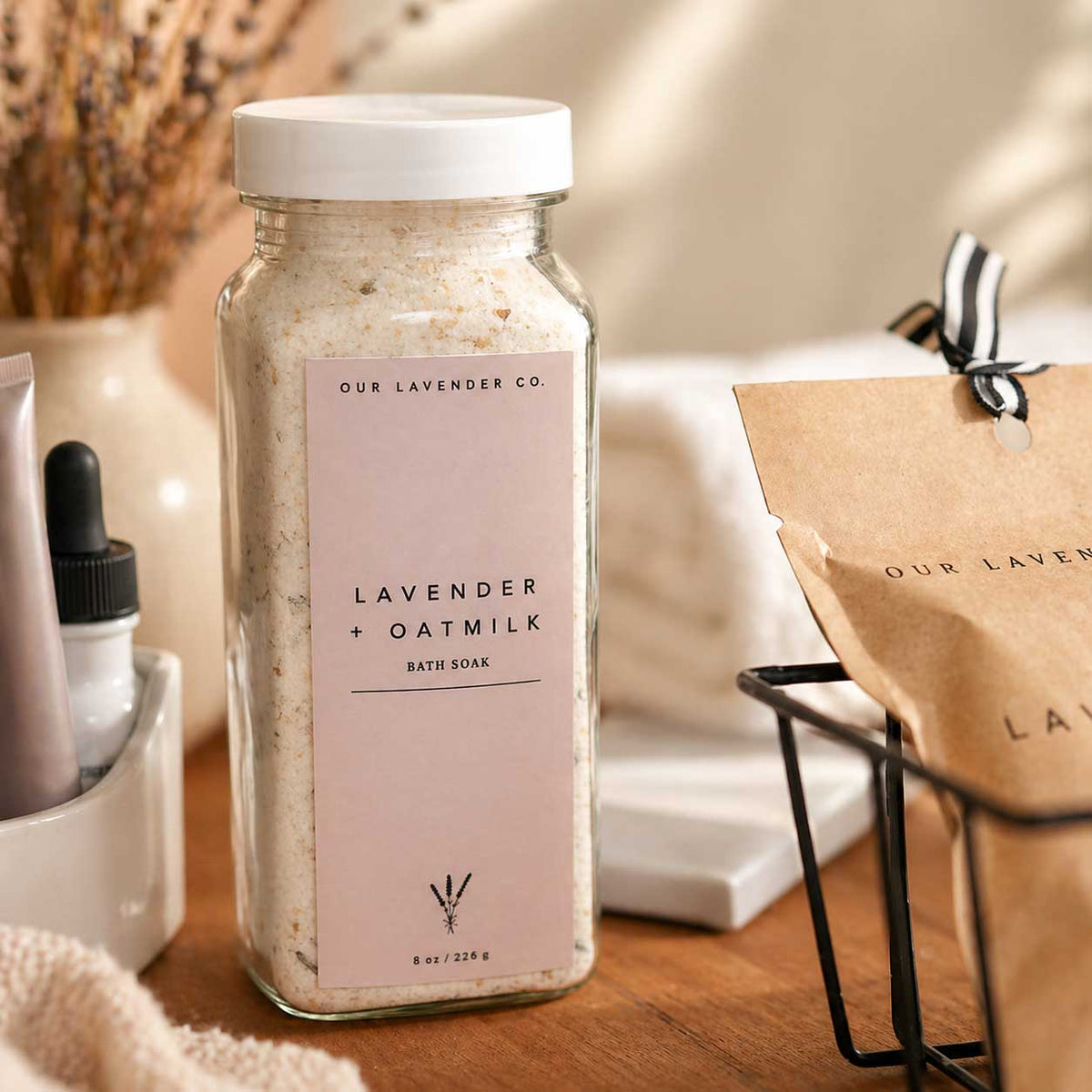 Lavender Scented Oat Milk Bath | 8 oz | Our Lavender Co