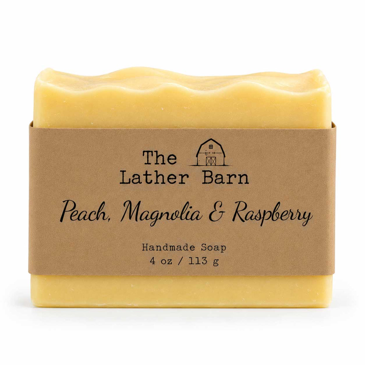 Handmade Soap | Peach, Magnolia & Raspberry | 4 oz | The Lather Barn