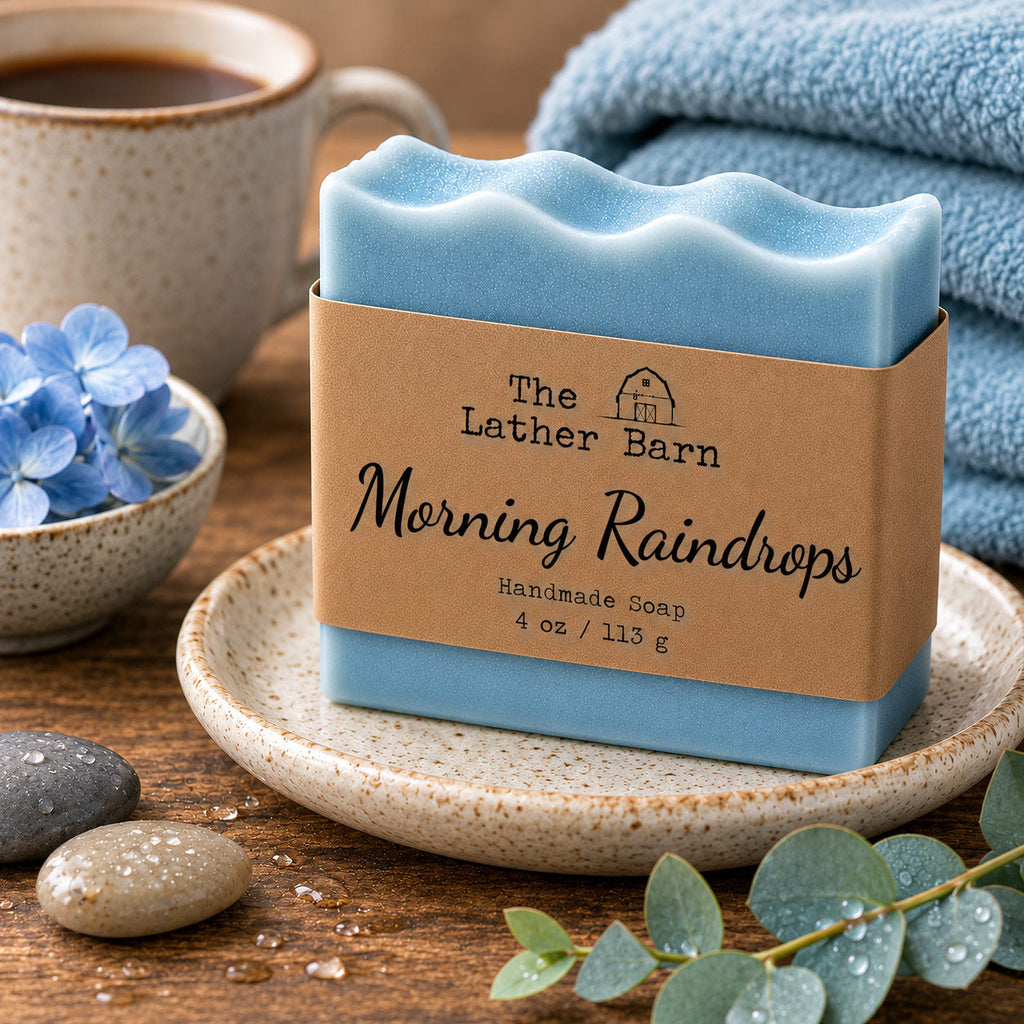 Handmade Soap | Morning Raindrops | 4 oz | The Lather Barn