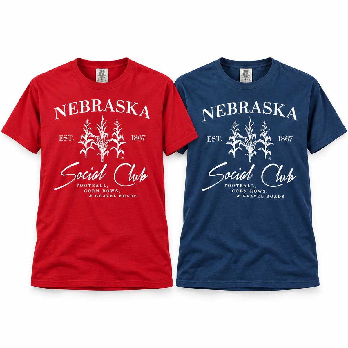 Nebraska Social Club T-Shirt | Multiple Colors and Designs | Lux By Leslie