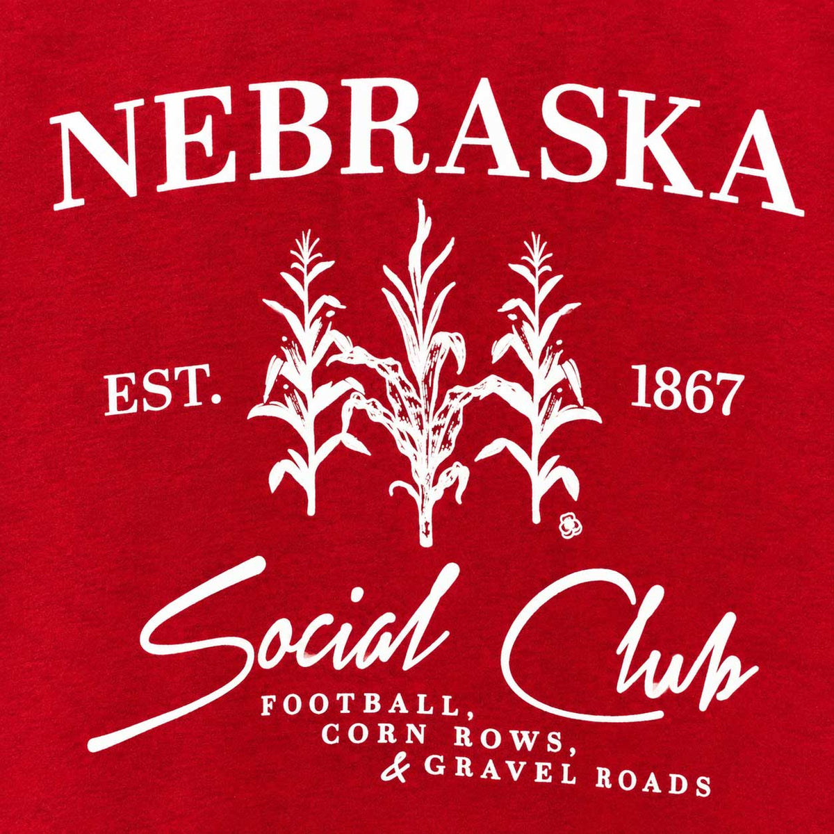 Nebraska Social Club Red Crewneck | Multiple Sizes | Lux By Leslie