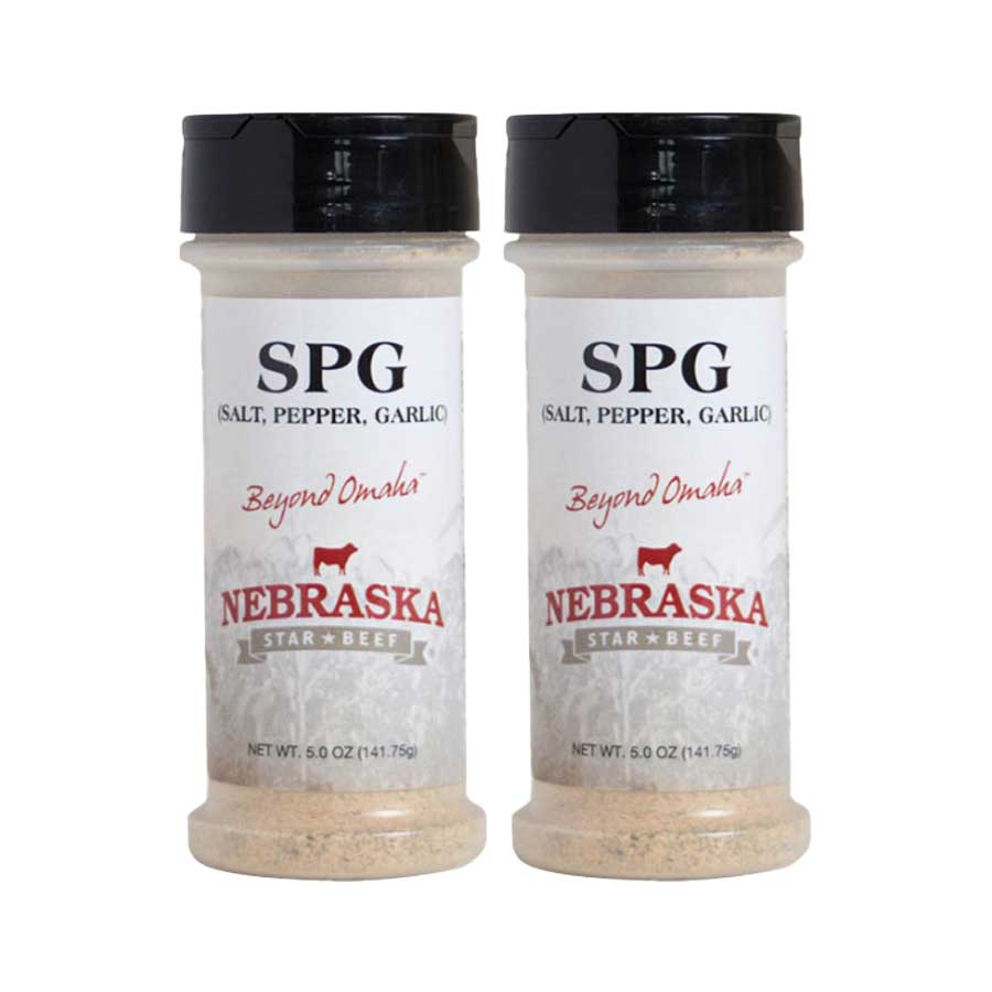 Salt, Pepper, Garlic Seasoning | Pack of 2 | 5 oz | Nebraska Star Beef