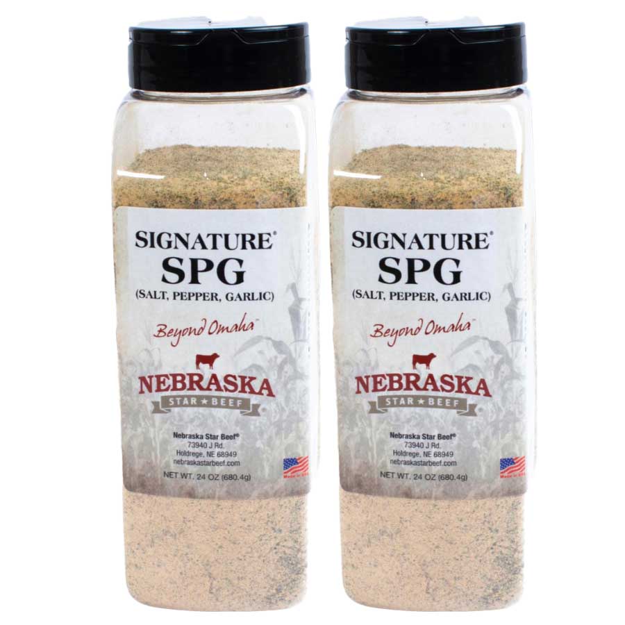 Salt, Pepper, Garlic Seasoning | Pack of 2 | 24 oz | Nebraska Star Beef