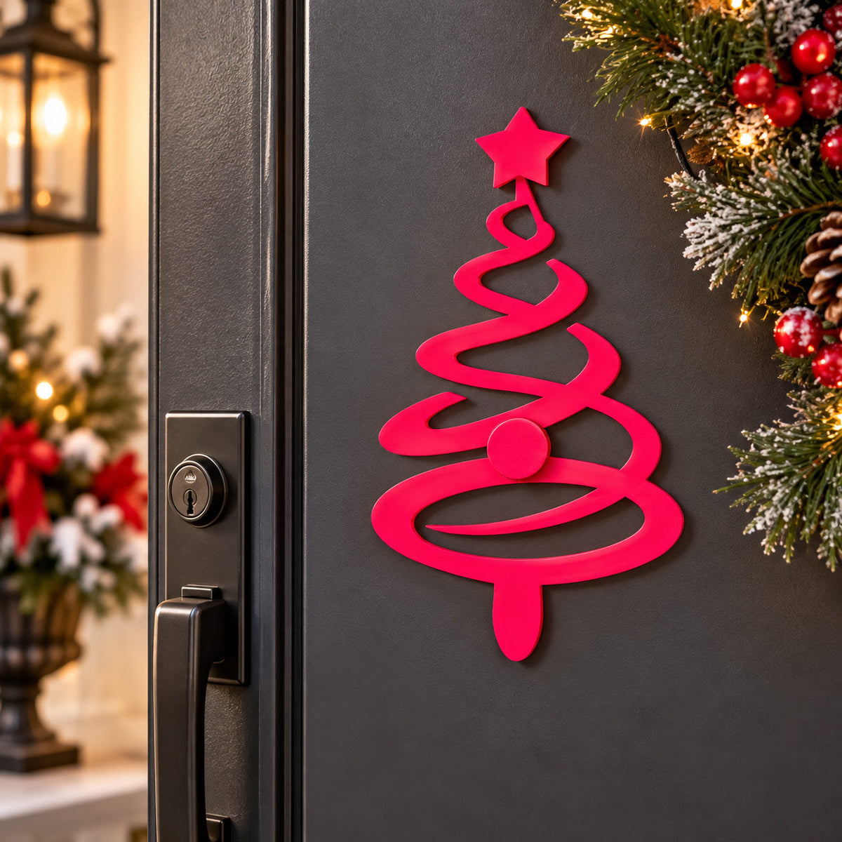 Spiral Christmas Tree Magnetic Plaque | 4.5" x 6" | Multiple Color Options | Glowing Creation