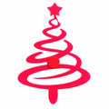 Spiral Christmas Tree Magnetic Plaque | 4.5" x 6" | Multiple Color Options | Glowing Creation