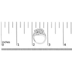 Sterling silver diamond swirl cluster cocktail ring bijoux-nyc direct