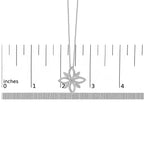 Sterling silver 1/2 cttw diamond floral cross pendant necklace 18 inch bijoux-nyc direct