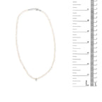 Sterling silver moonstone bead station necklace with diamond accent 16 inch bijoux-nyc direct