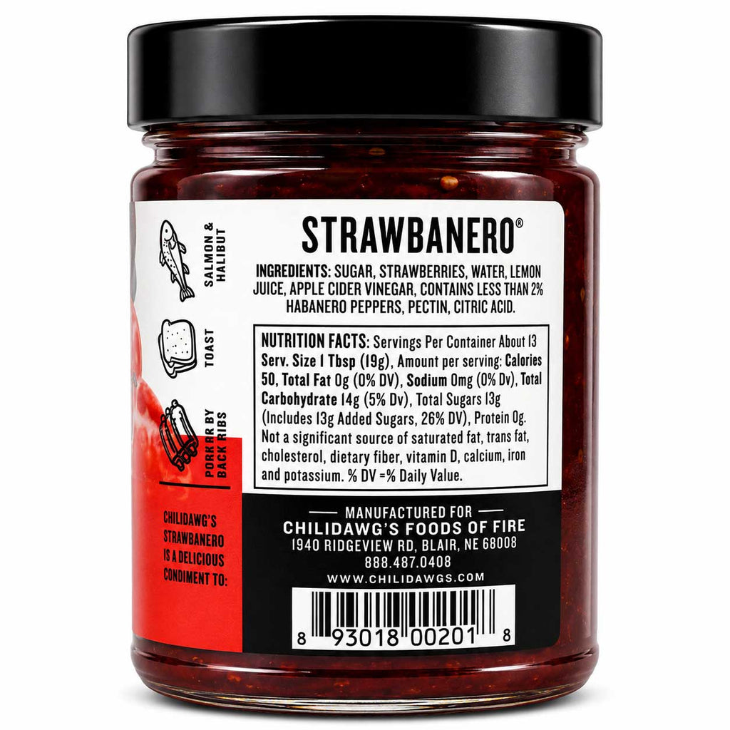 Strawbanero Pepper Spread | Pack of 2 | 9 oz | Gluten Free | Chili Dawg's Foods of Fire