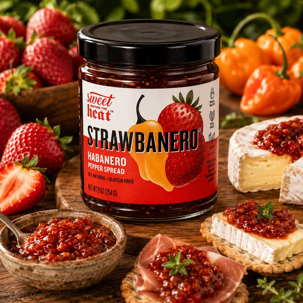 Strawbanero Pepper Spread | Pack of 2 | 9 oz | Gluten Free | Chili Dawg's Foods of Fire