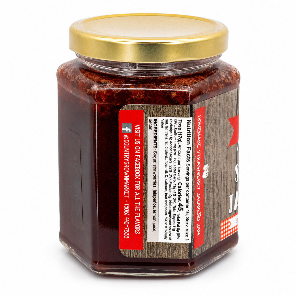 Strawberry Jalapeño Jam | Pack of 2 | 9 oz | Nutt Family Jams & Jellies