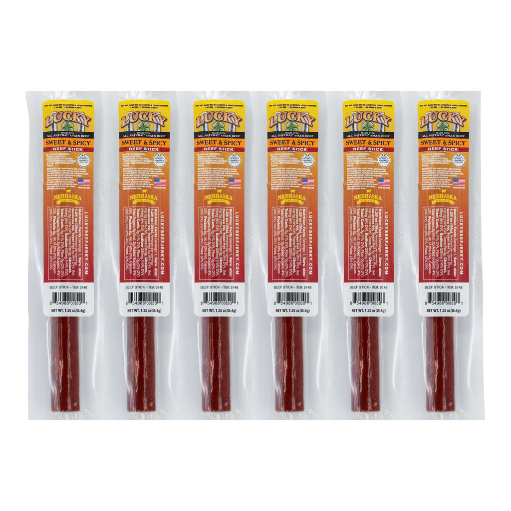 Sweet & Spicy Beef Stick | Pack of 6 | 1.25 oz | Shipping Included | Nebraska Star Beef