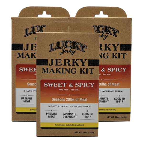 Sweet & Spicy Jerky Making Kit | Pack of 3 | 12 oz | Nebraska Star Beef