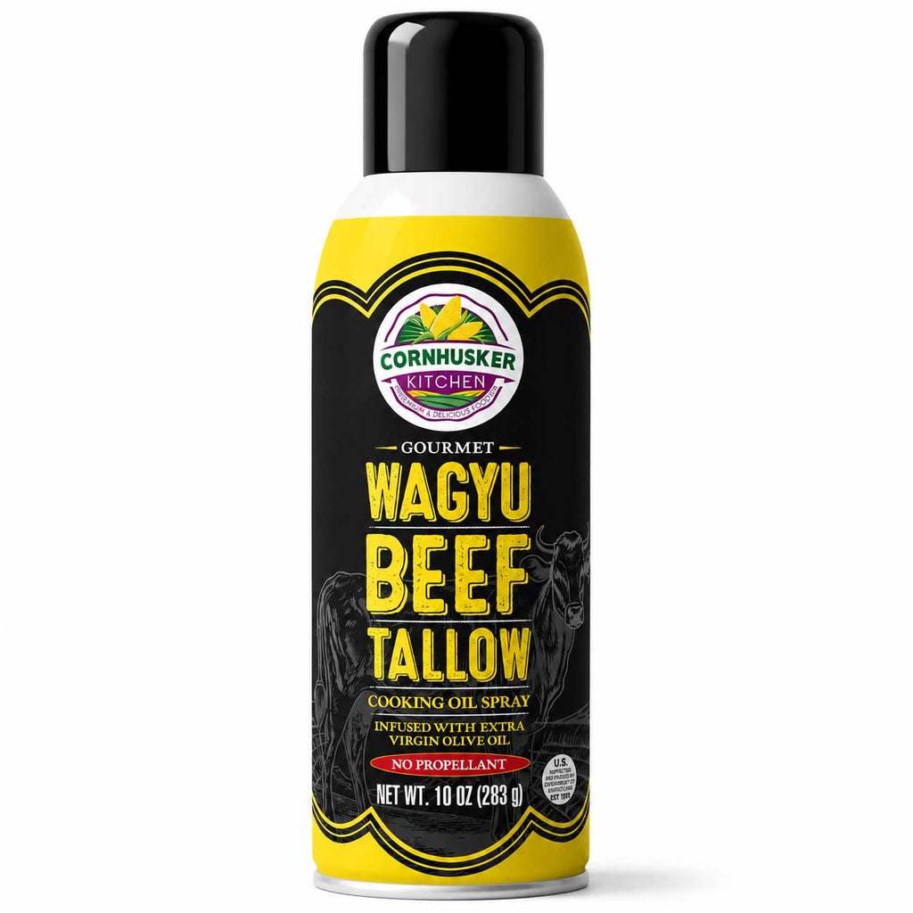 Wagyu Beef Tallow Cooking Oil Spray | Pack of 2 | 10 oz | Cornhusker Kitchen