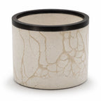Concrete Gray & Beige Marble Flower Pot | 6" x 6" x 4.75" | Color Crete Creations
