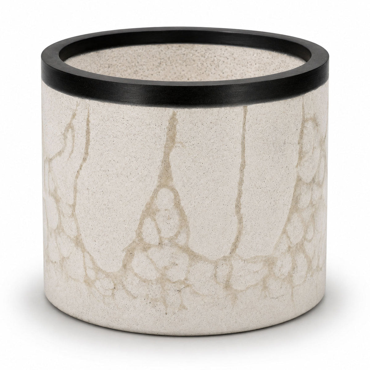 Concrete Gray & Beige Marble Flower Pot | 6" x 6" x 4.75" | Color Crete Creations