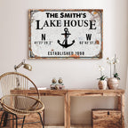 Family Lake House Anchor Sign