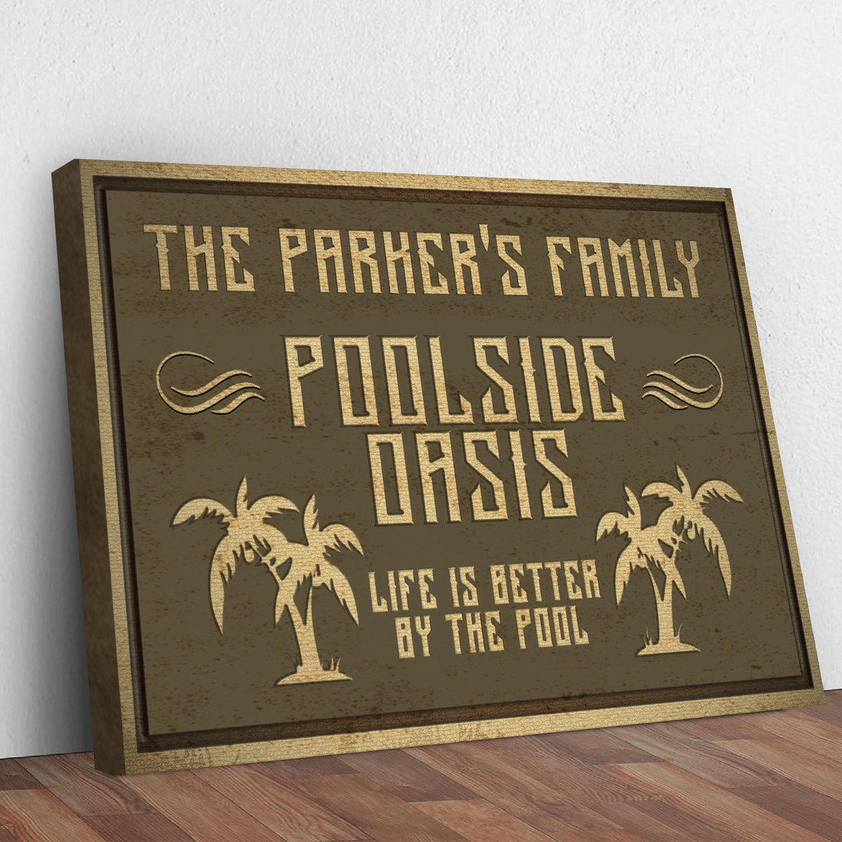 Family Swimming Pool Oasis Sign