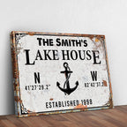 Family Lake House Anchor Sign