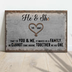 He And She You And Me Together Sign