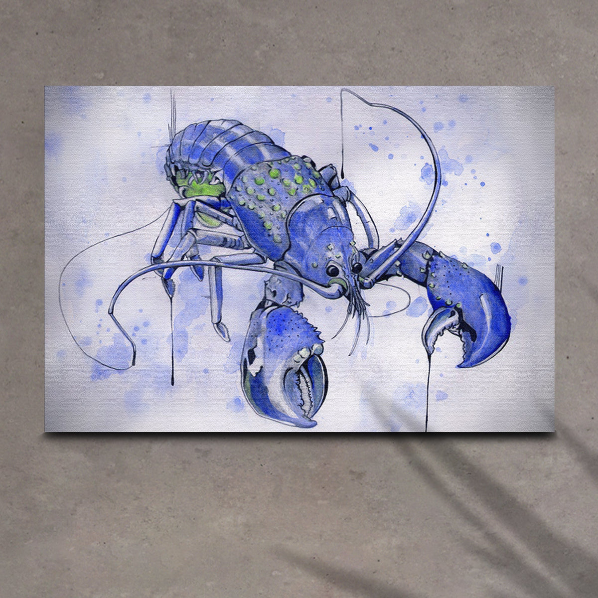 Lobster Watercolor Painting Canvas Wall Art VI
