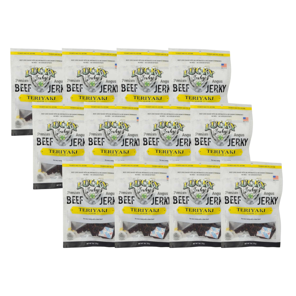 Teriyaki Beef Jerky | Pack of 12 | 3 oz | Nebraska Star Beef