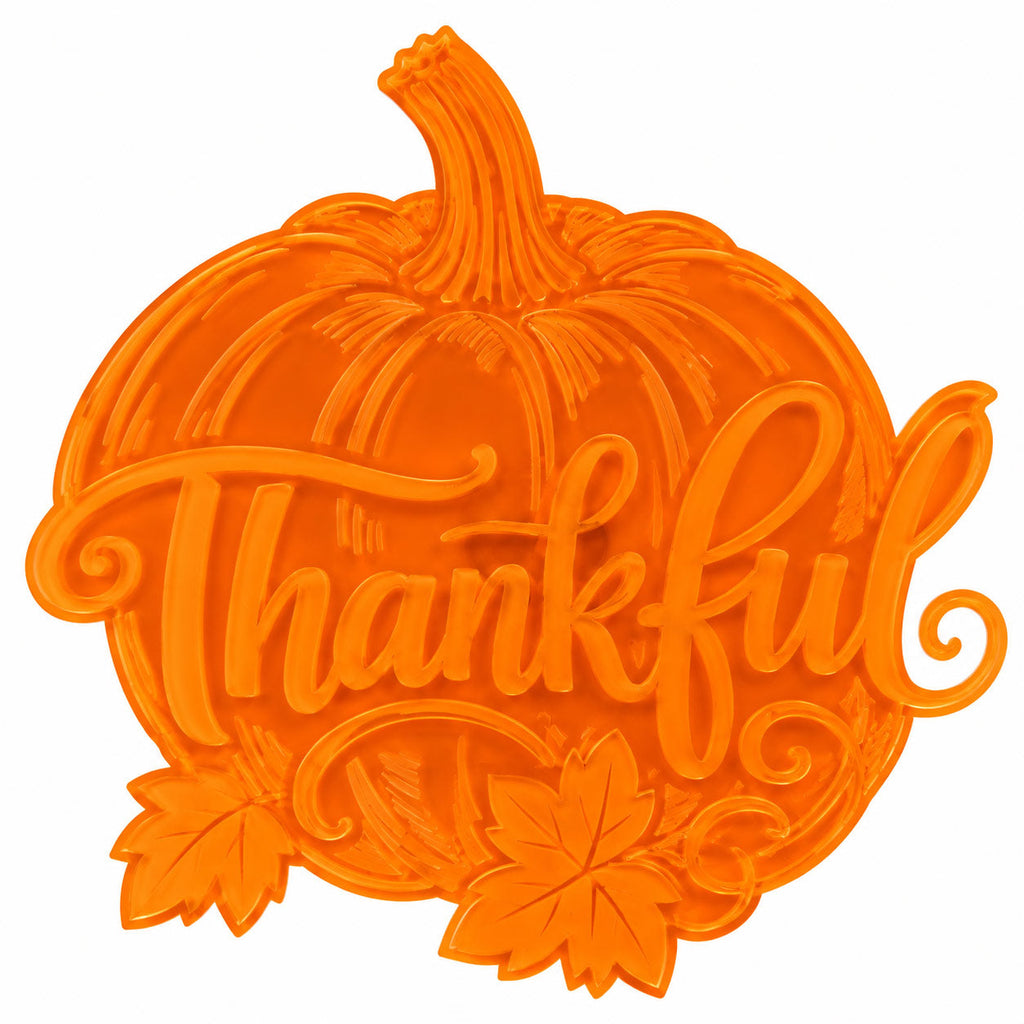 Thankful Pumpkin Magnetic Plaque | 5"x 5" | Multiple Color Options | Glowing Creation