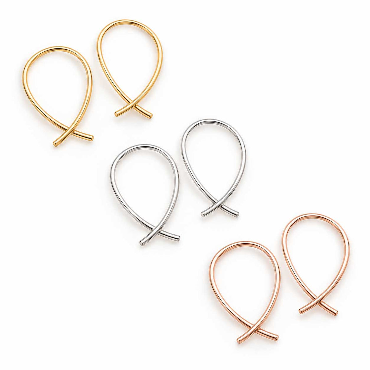Mae Teardrop No Slip Threader Earring | Multiple Colors | Lux by Leslie