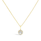 10K Gold Gemstone and 3/8 Cttw Diamond Halo Jewelry Set (Earrings, Pendant & Ring)