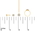 10K Gold Gemstone and 3/8 Cttw Diamond Halo Jewelry Set (Earrings, Pendant & Ring)