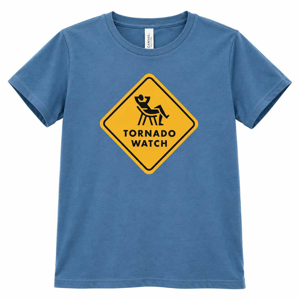 Tornado Watch Youth T-Shirt | Blue/Gray | HEARTlandia