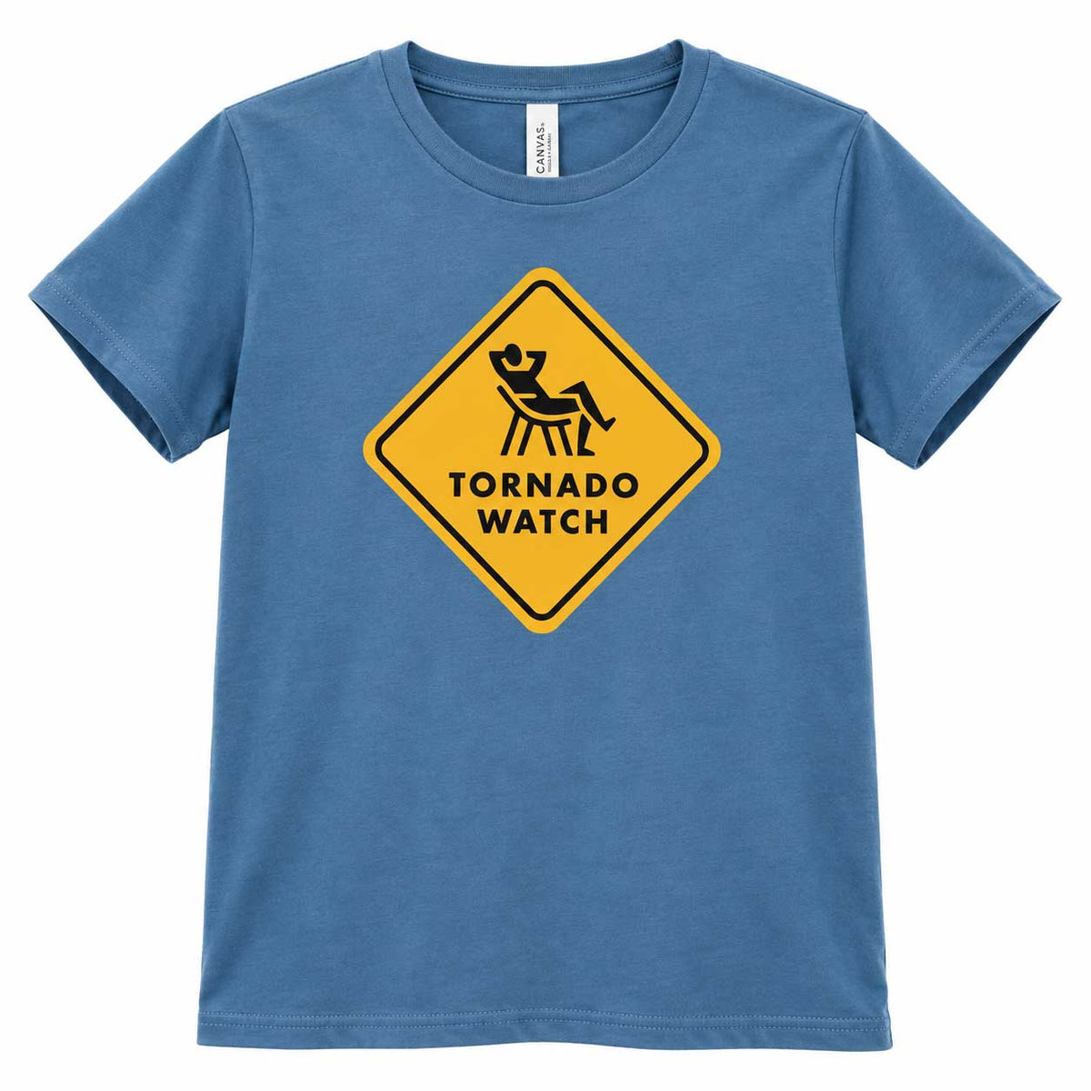 Tornado Watch Youth T-Shirt | Blue/Gray | HEARTlandia