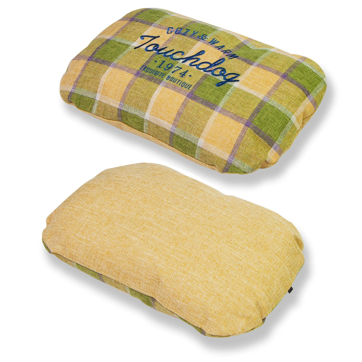 Touchdog 'Archi-Checked' Designer Plaid Oval Dog Bed