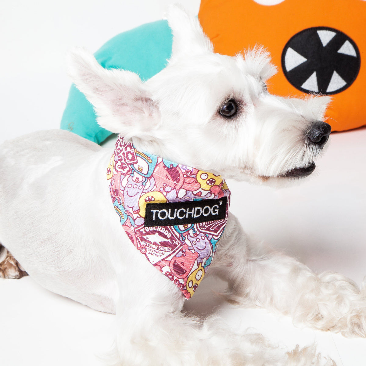Touchdog Star Patterned Hook-and-Loop Fashion Dog Bandana