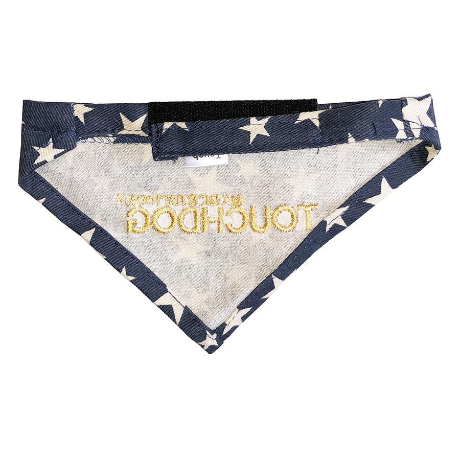 Touchdog Designer Hook-and-Loop Pet Bandana - Blue