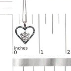 Blue diamond heart and snowflake pendant in sterling silver 1/10 cttw bijoux-nyc direct