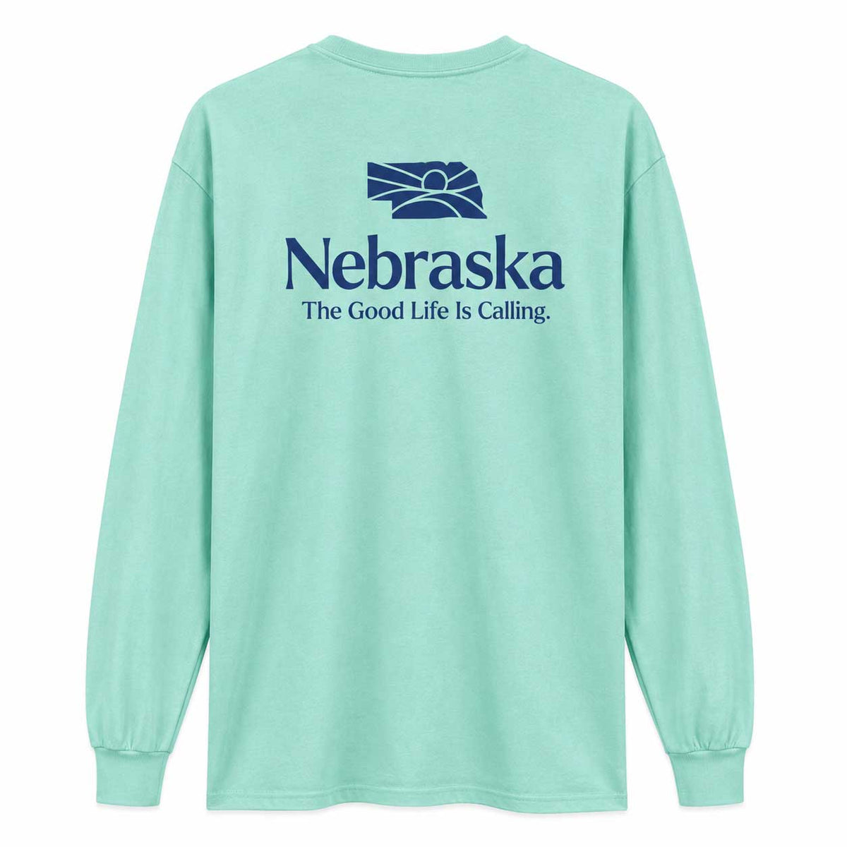 Nebraska Long Sleeve Shirt | Bright Seafoam | Multiple Sizes | Nebraska Department of Economic Development