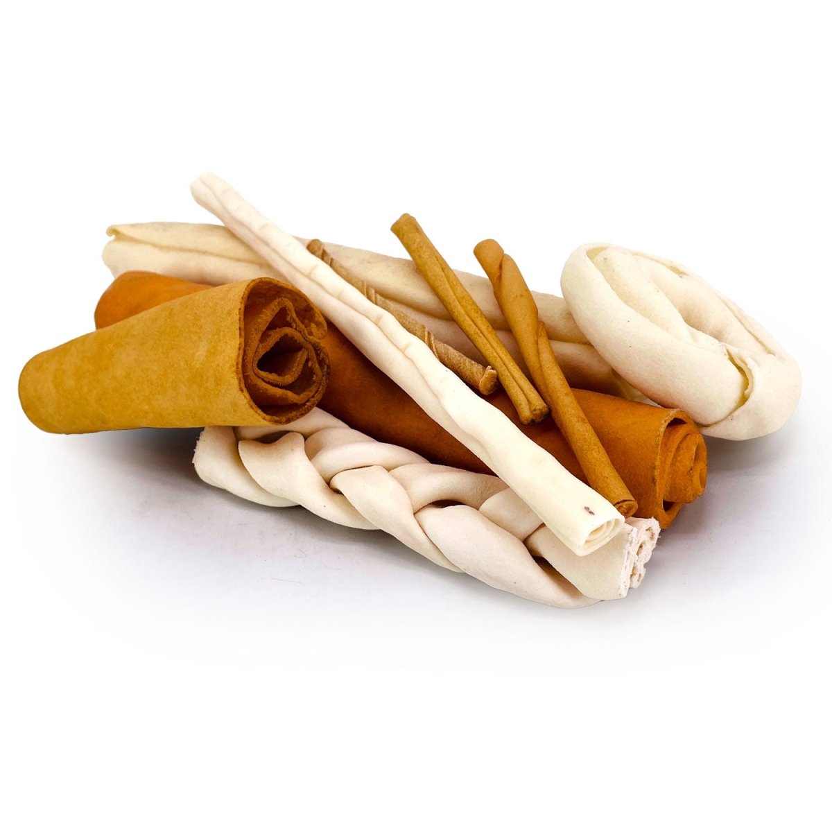 ValueBull USA Beef Rawhide, Varied Mix of Fun Shapes for Dogs, 1 Pound