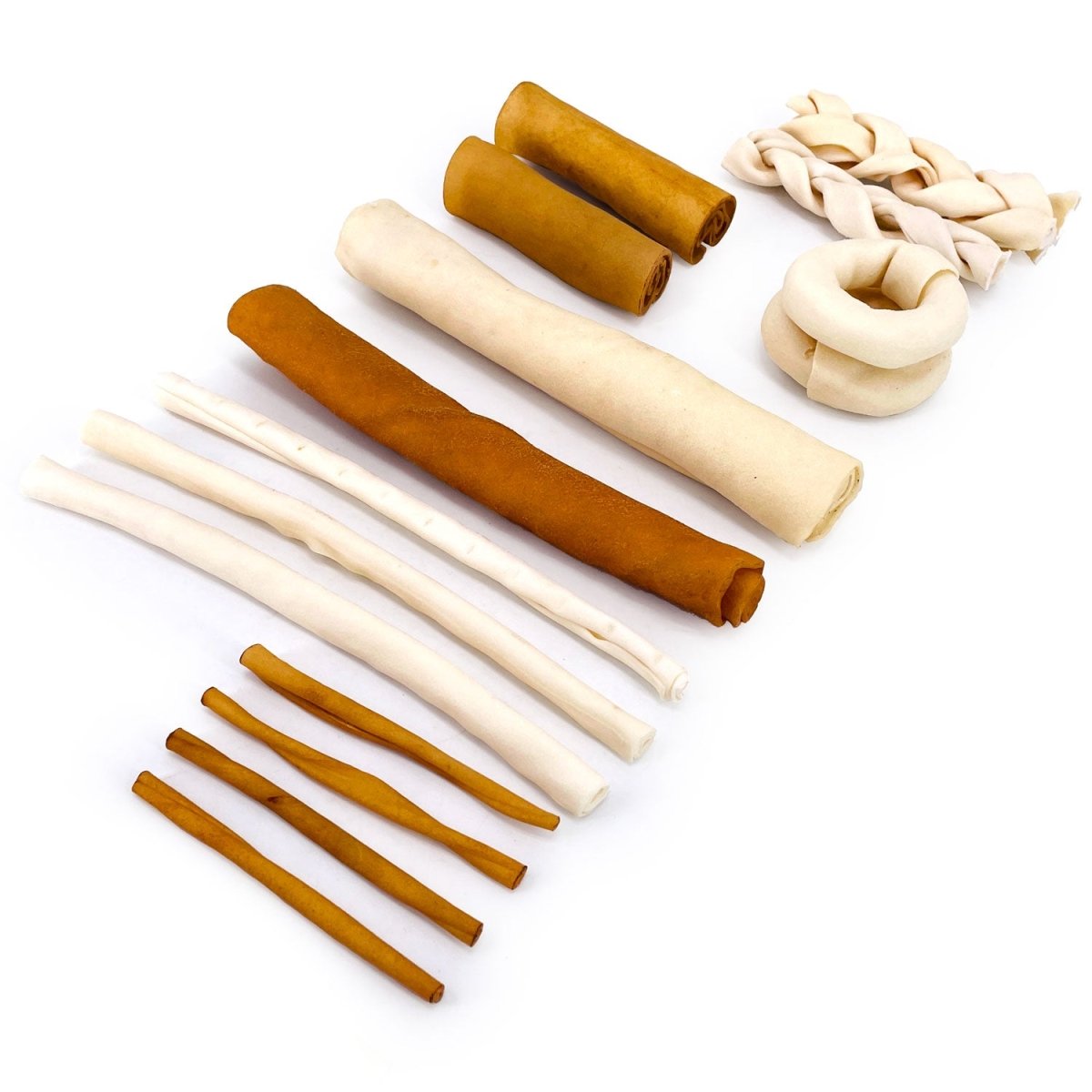 ValueBull USA Beef Rawhide, Varied Mix of Fun Shapes for Dogs, 1 Pound