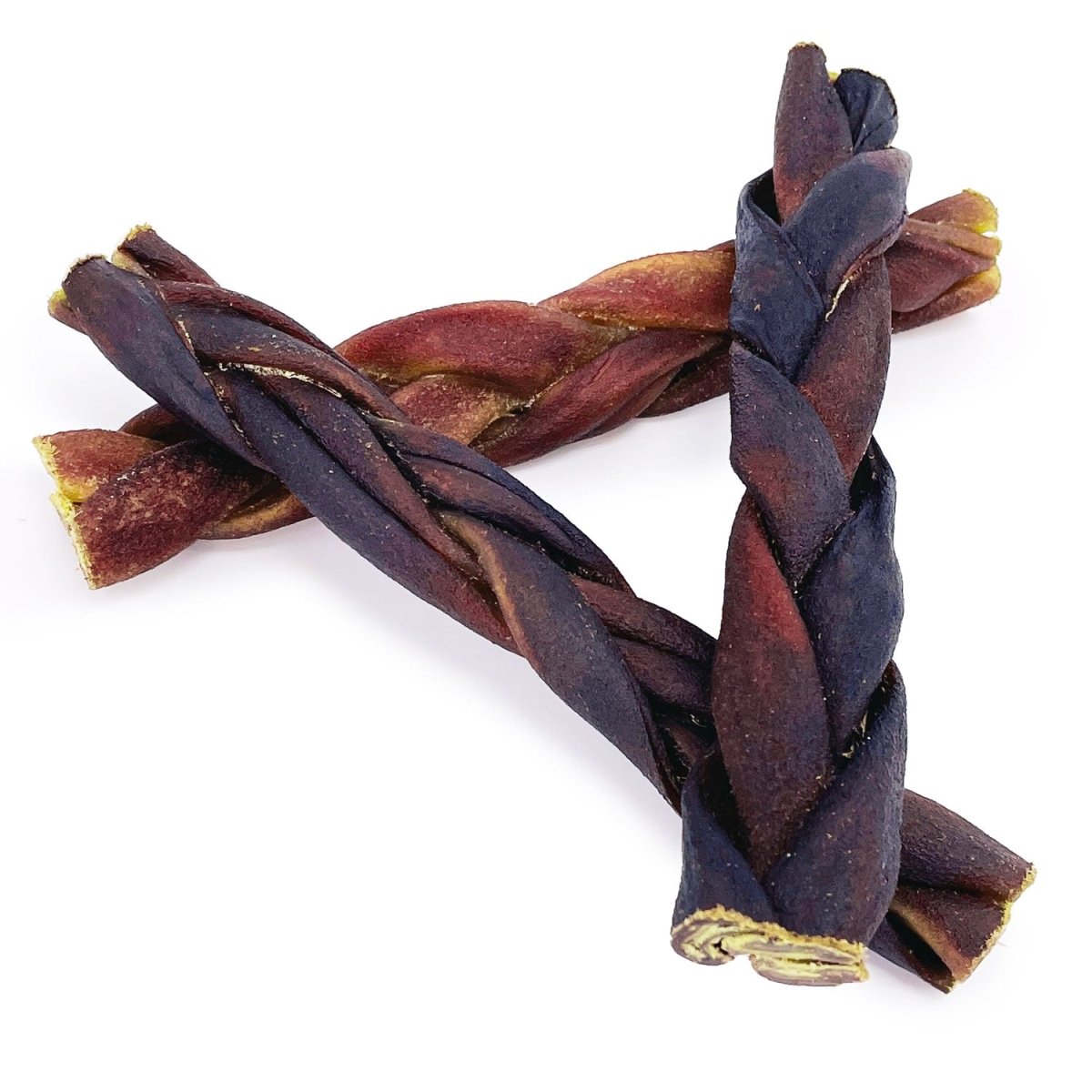 ValueBull USA Beef Collagen Braid for Large Dogs, Medium 6 Inch 10 Count