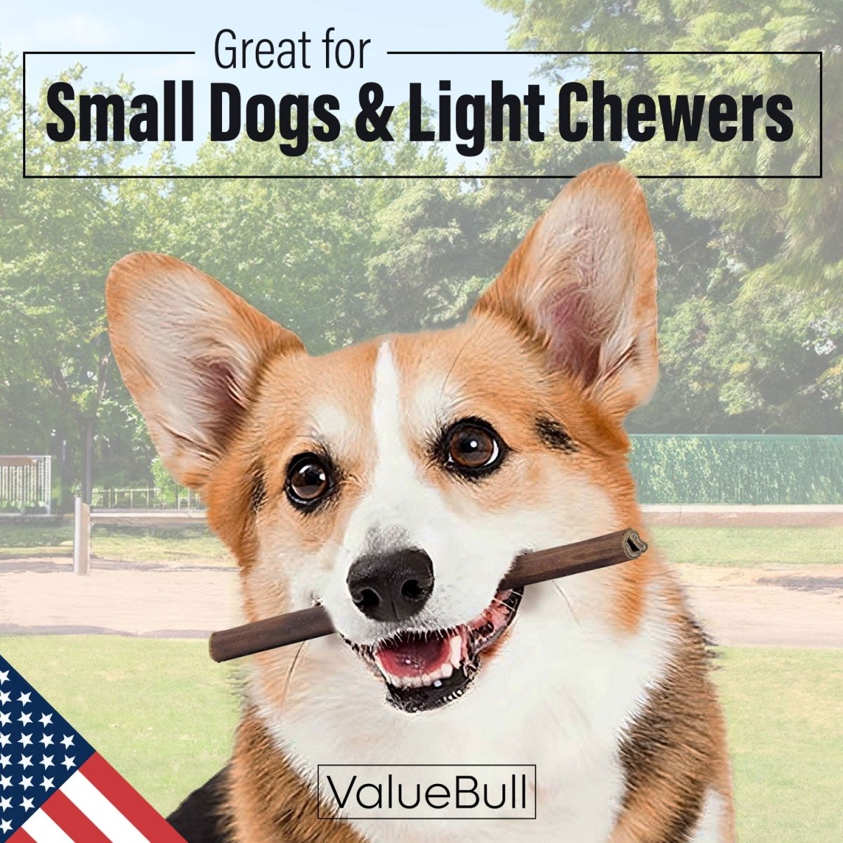 ValueBull USA Beef Collagen Sticks for Dogs, 6 Inch Thin Chews, 50 Count