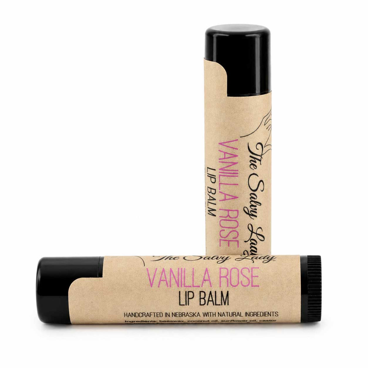 Lip Balm Set | Pack of 4 | Sweet Orange, Vanilla Rose, Lime Basil, And Lavender Scents | The Salvy Lady